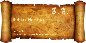 Bohin Nerina névjegykártya